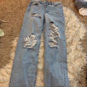 aero baggy straight jeans